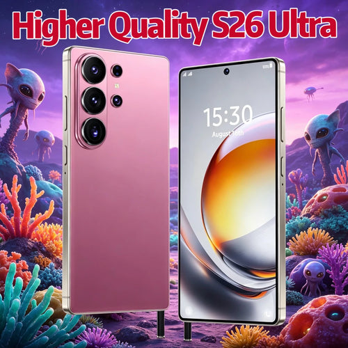Tidesmit S26 Ultra 7.7 inch 5G smartphone with 22GB RAM and 2TB storage, unlocked Android 15 dual SIM cell phone.