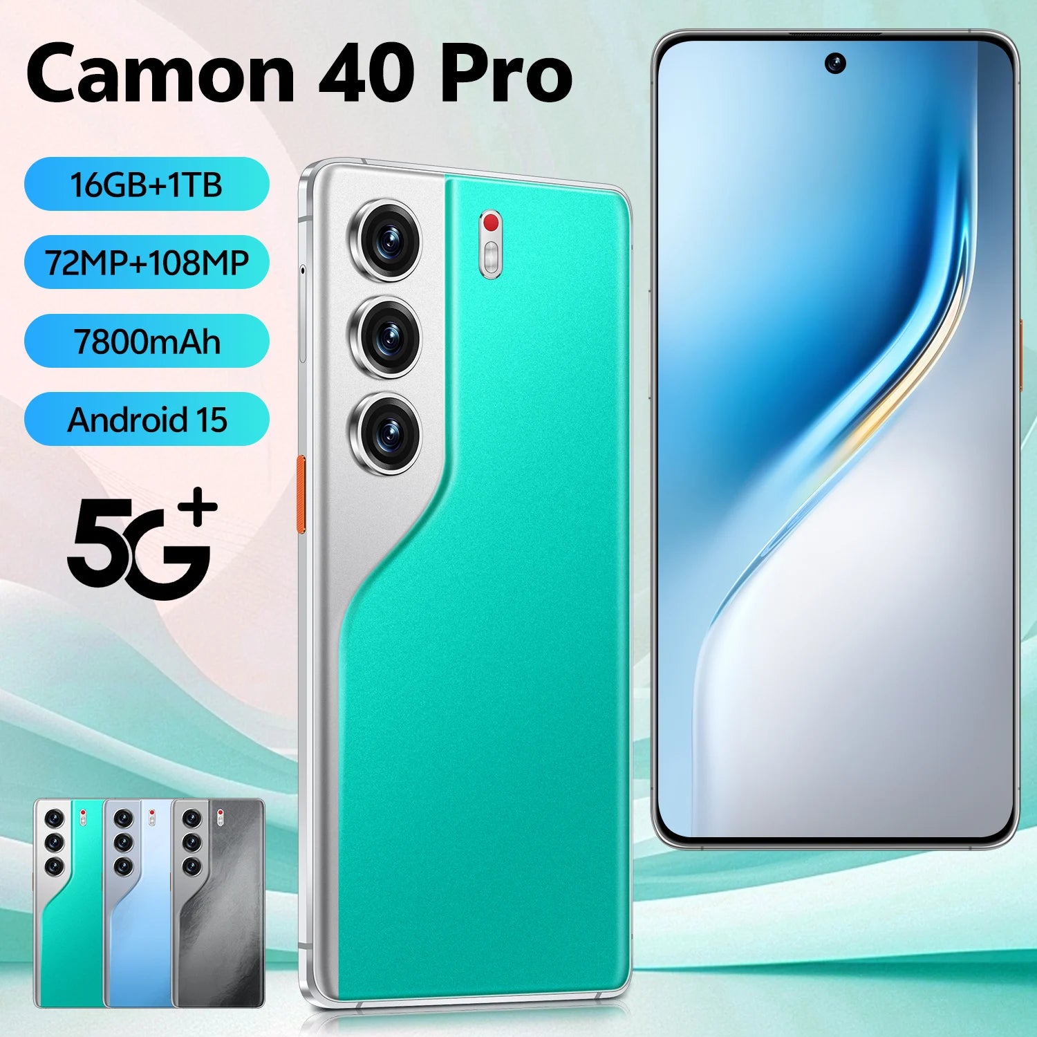Camon 40 Pro 5G Smartphone 16GB RAM 1TB Storage - Dual SIM Tidesmit