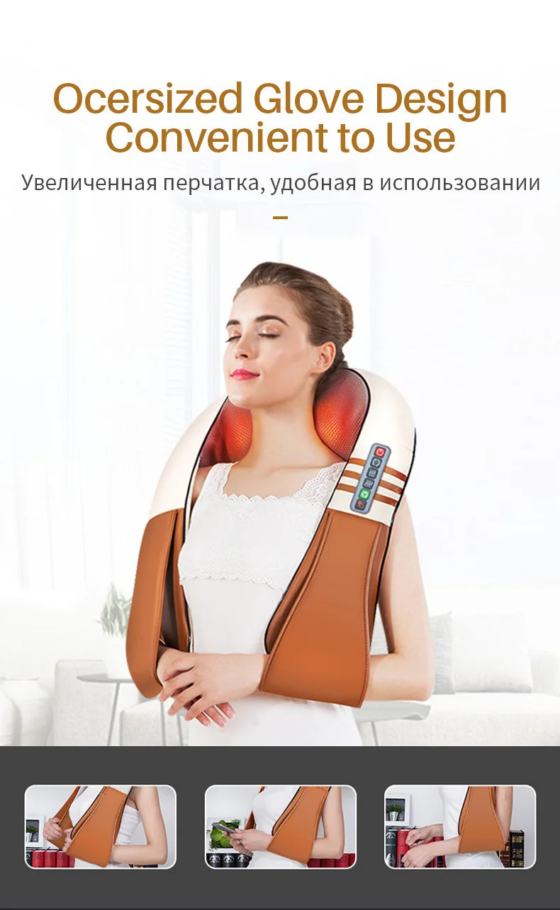 Electric Back Massager with Heat for Deep Tissue Muscle Relief Back Massage Instrument Tidesmit