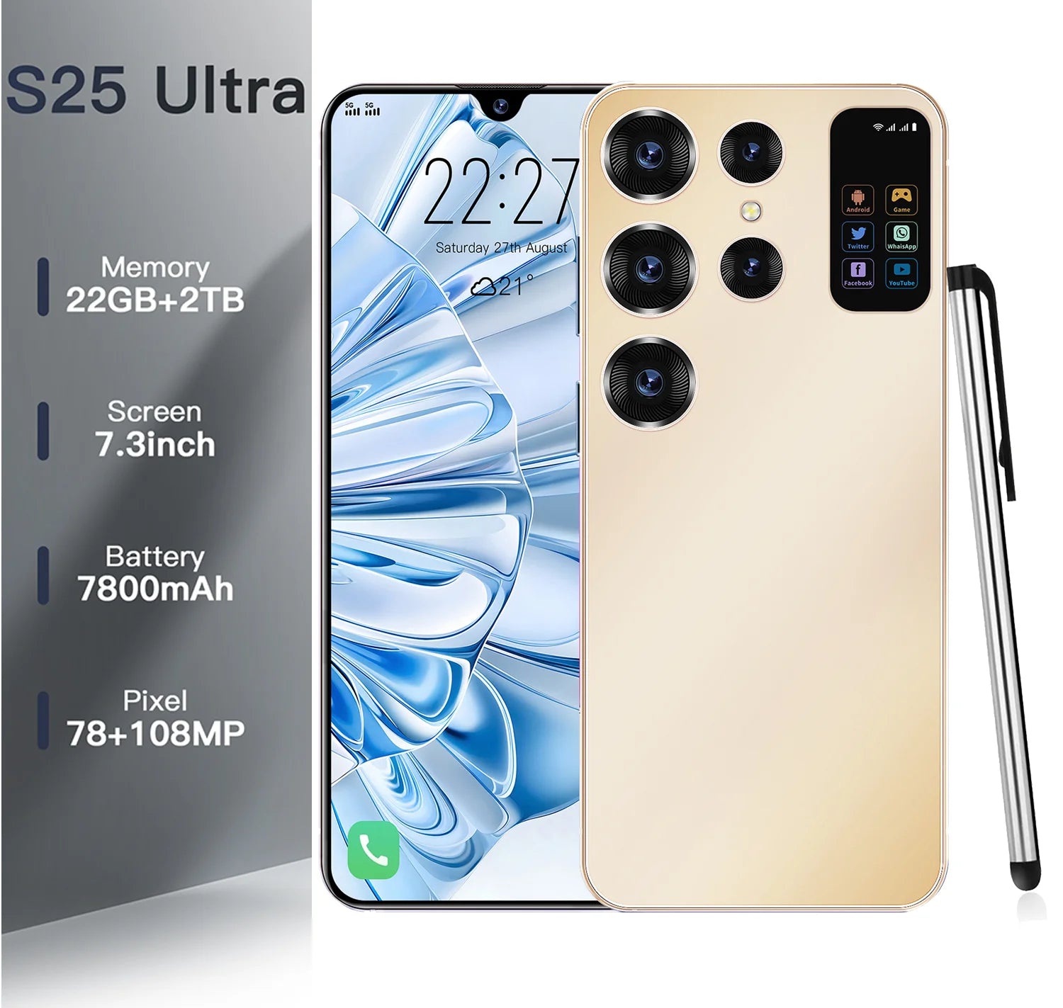 S25 Ultra 4G unlocked smartphone with stylus pen 2TB storage 22GB RAM global version full screen display image 8