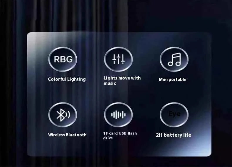 Upgrade Mini Portable Bluetooth Speaker RGB Light USB TF Card Reader Stereo MP3 Speaker for Home Atmosphere Desktop My Store