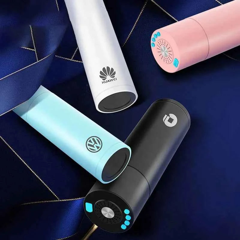 Customized 3 in 1 Steel Rechargible Smart Temperature FM Radio TF Bluetooth Speaker Tumbler Water Bottle with Reminder to Drink My Store