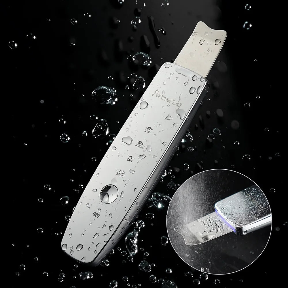 Ultrasonic Facial Skin Scrubber | Professional Deep Cleaning Spatula Scrubs Treatments Tidesmit