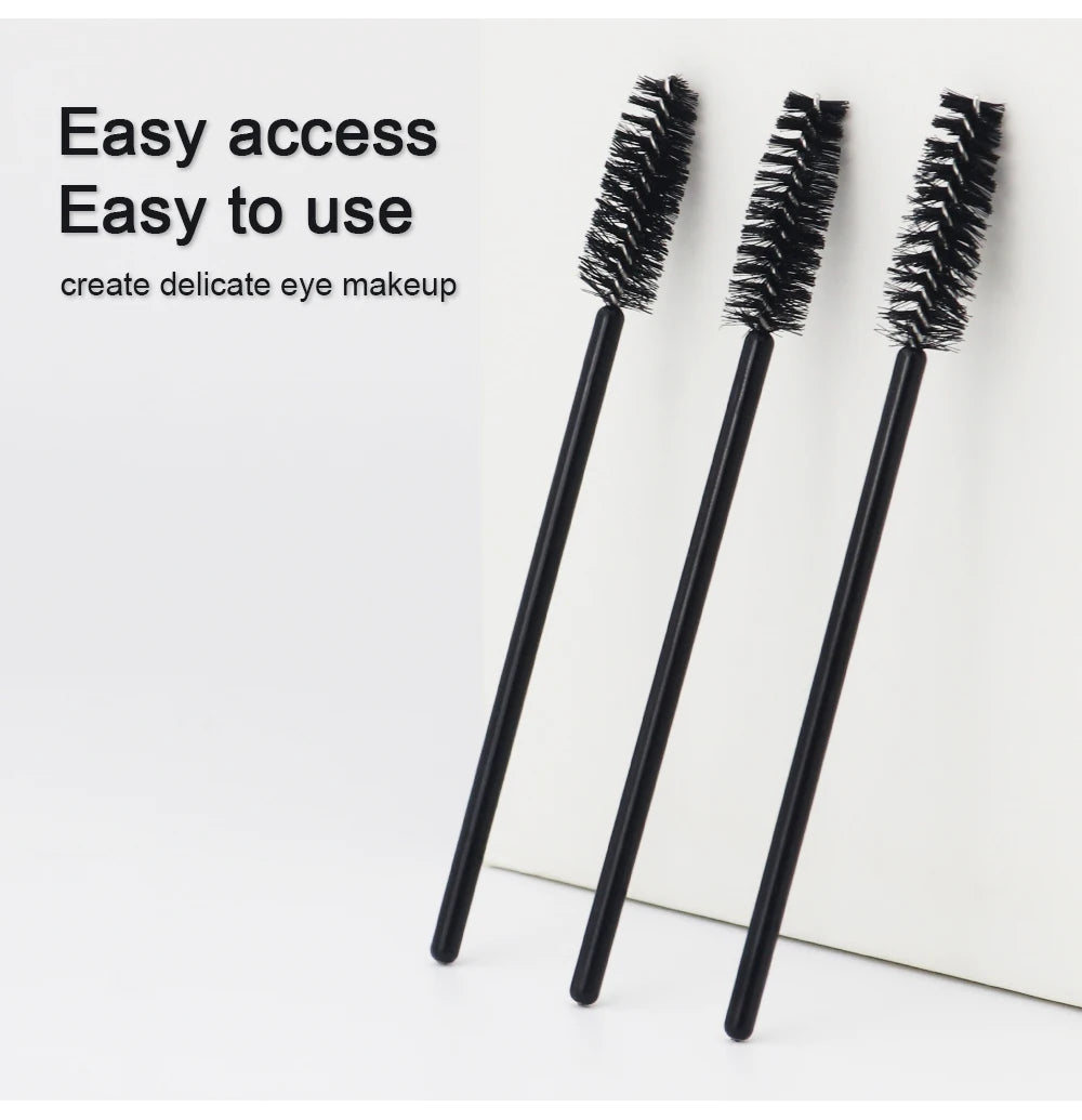 Disposable Eyelash Brushes for Extensions - Premium Soft Crystal Wands False Eyelashes Tidesmit