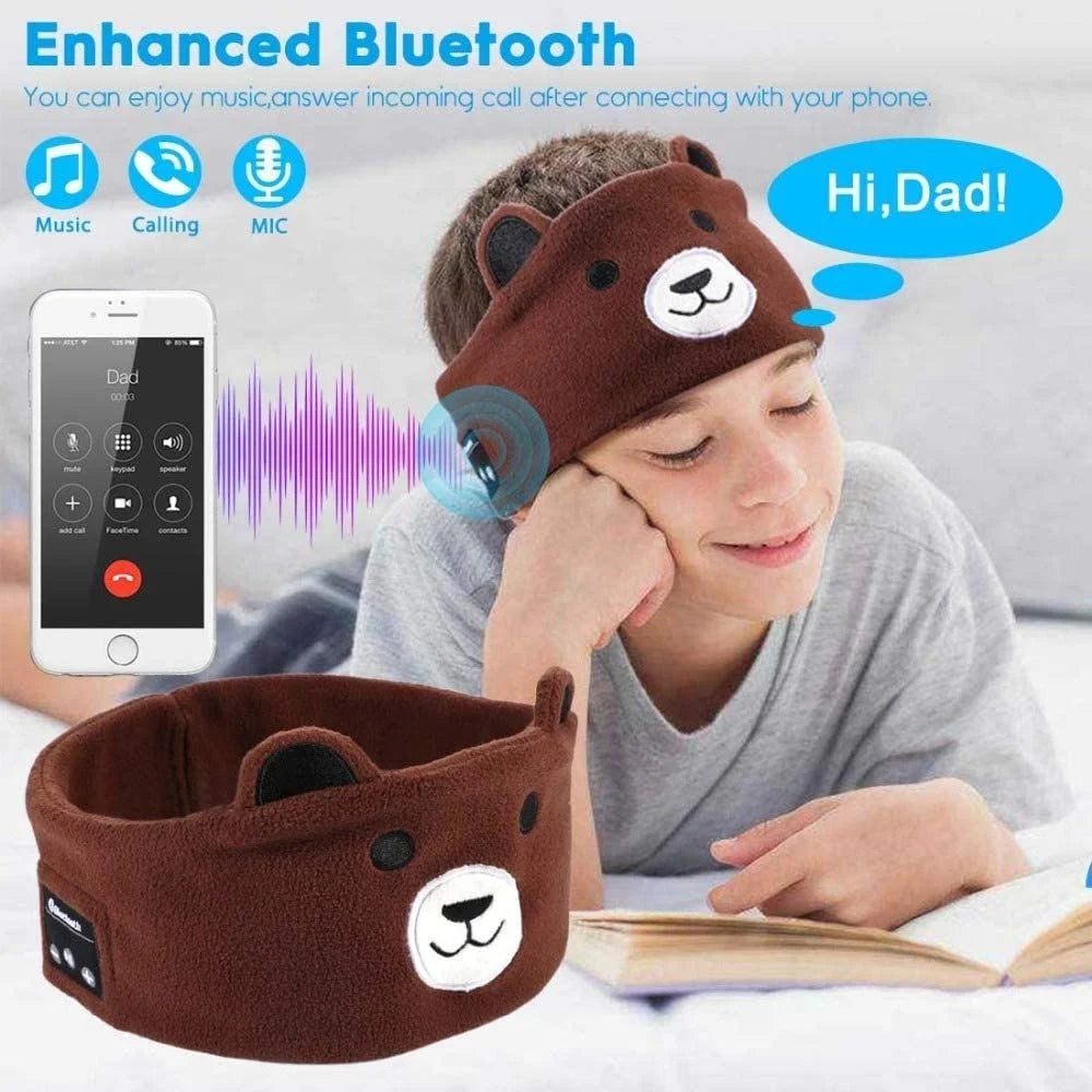 Bluetooth Headphone Headband Cute Kids Headband with Headphones Drop Shipping Headband for Sleeping Traveling Learning Tidesmit