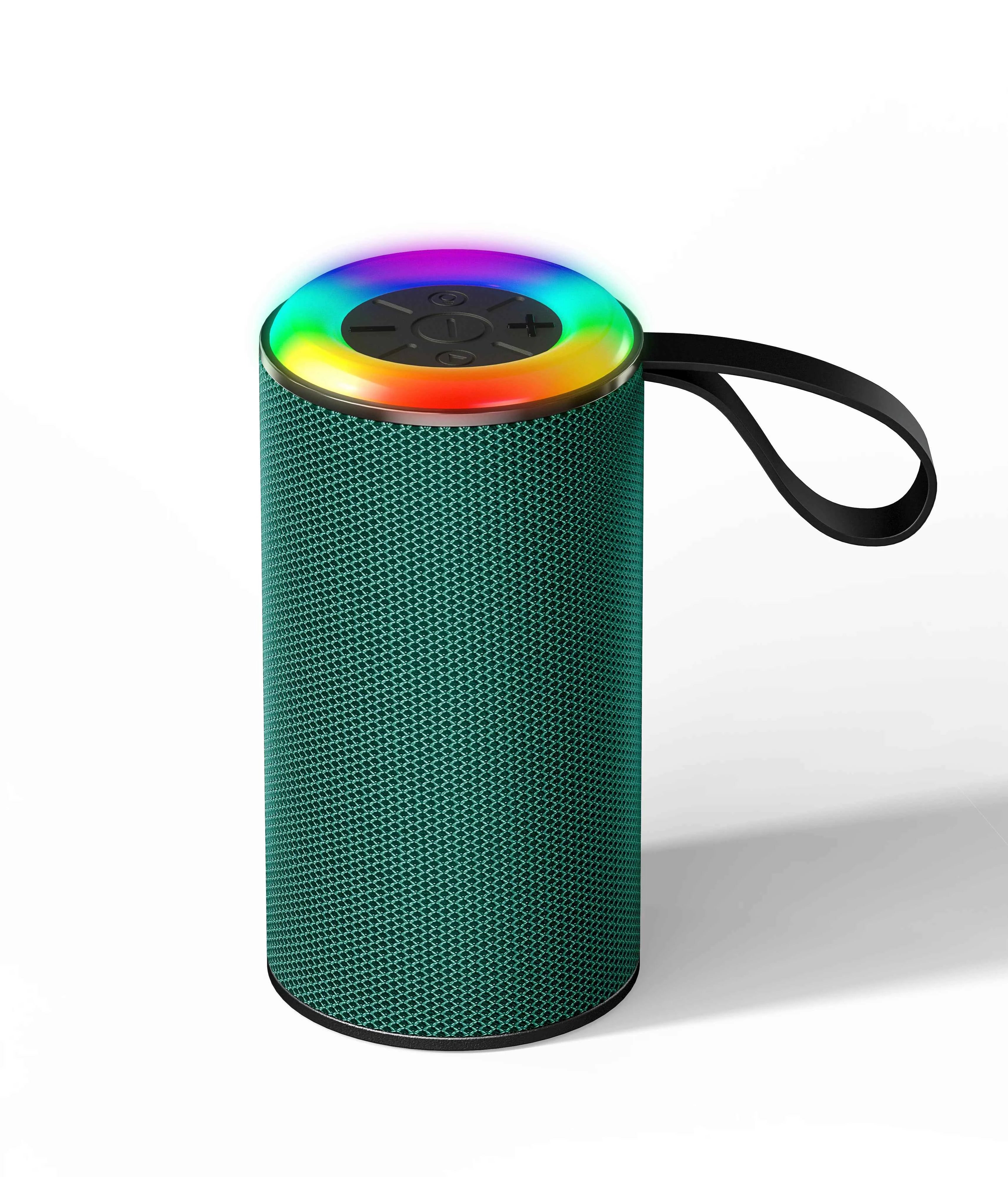 High Quality Portable Wireless RGB LED Subwoofer Speakers Outdoor Use Mini Bluetooth Speaker Green My Store