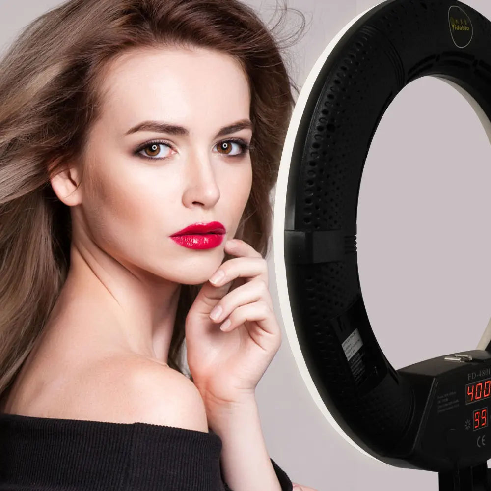 18-Inch LED Ring Light Kit - Adjustable Studio Content Creation Lighting Tidesmit