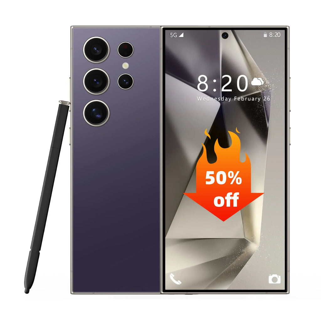 Tidesmit S25 Ultra 7.3-inch 5G smartphone with 16GB RAM 1TB storage and AI features in sleek titanium finish