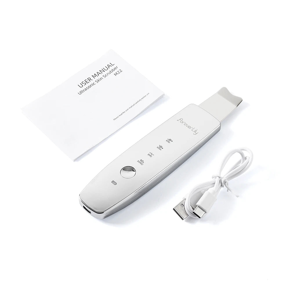 Ultrasonic Facial Skin Scrubber | Professional Deep Cleaning Spatula Scrubs Treatments Tidesmit