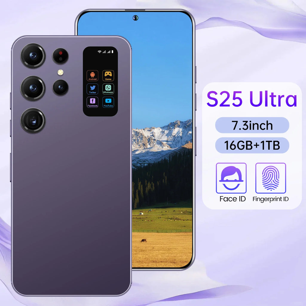 S25 Ultra 5G Smartphone 1TB 16GB RAM 7.3-Inch OLED Display Tidesmit