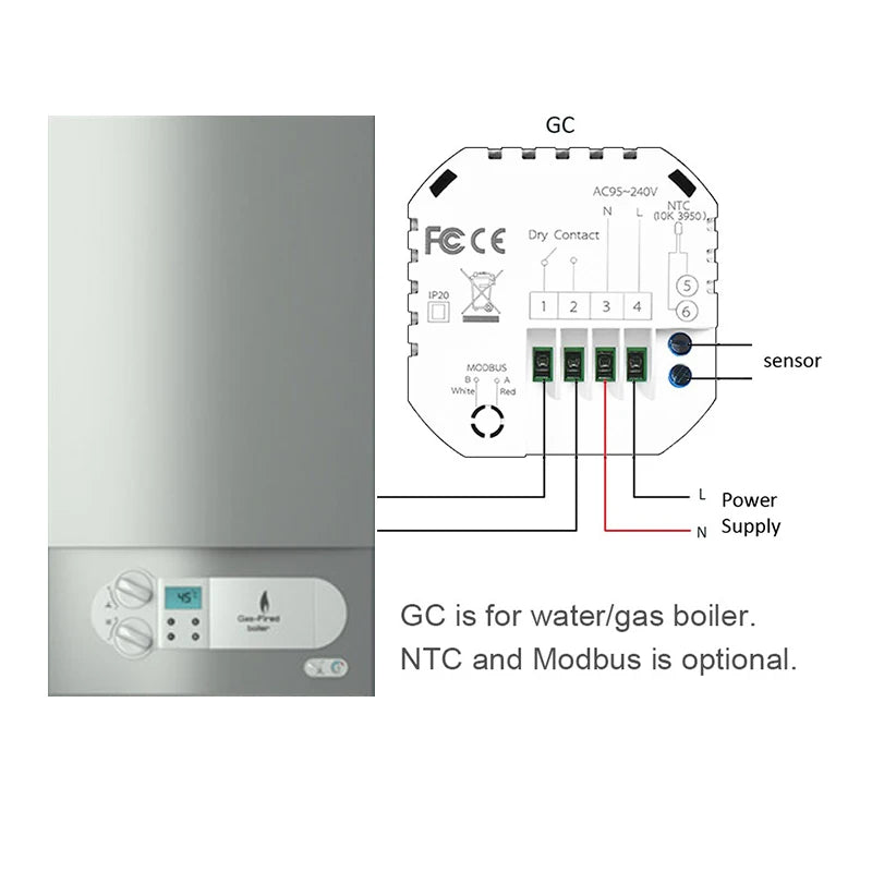Smart Wi-Fi Thermostat with Color Screen - BHT8000 Series Tidesmit