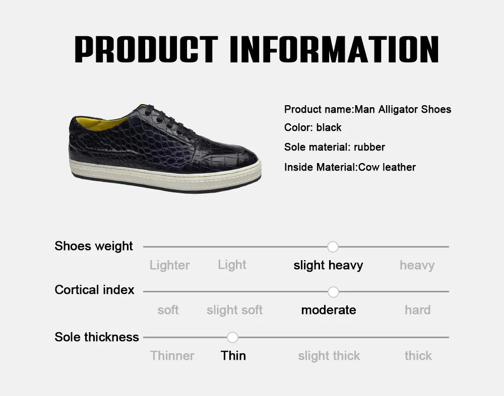 Custom Luxury Shoes Men Hot Selling Alligator Shoes for Men Chic Fashionable Genuine Crocodile Leather Men Shoes