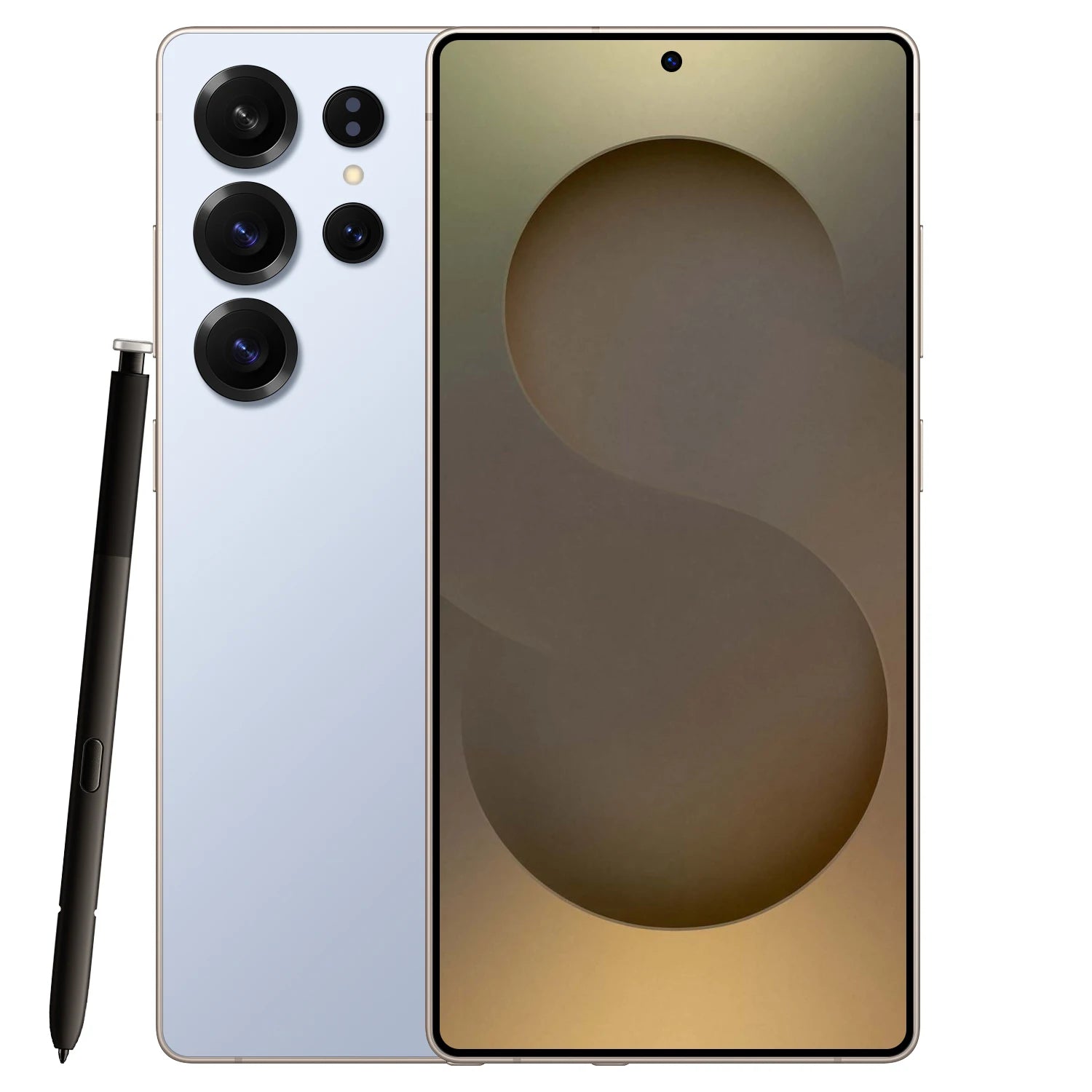 S25Ultra Smart Phone 16GB+1TB WiFi Unlock LTE Gaming Cellphone with 108mp Rear Camera French Language Cheap Wholesale Blue 16g Tidesmit