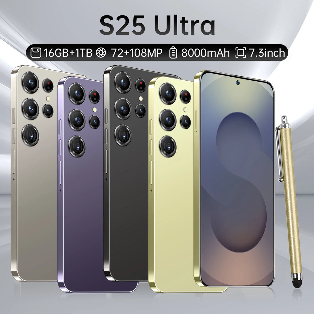 S25 Android 5G smartphone with 108MP camera and 1TB storage in grey rear view gallery image
