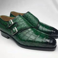 Genuine crocodile Leather Party Shoes Men Goodyear Chaussures Homme Monk Strap Stylish Men Shoes Decent alligator Shoes for Men
