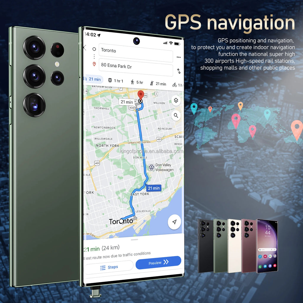 Hot Selling Unlocked 7.3-Inch for Gal Axy S24 Ultra 4G Smartphone 512G Android Phone with 108MP Rear Camera CDMA and LTE Cellula Tidesmit