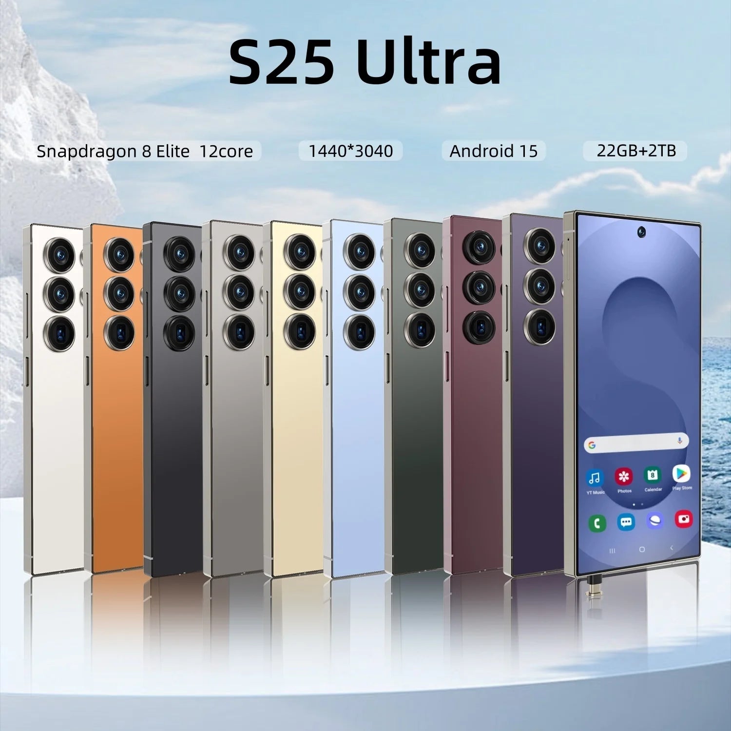 New S25 Ultra 22GB+2TB S25 Ultra Smartphones Big Screen S25 Ultra 5G Dual SIM Cellphone Mobile Phone Cheap Smart Phone Tidesmit