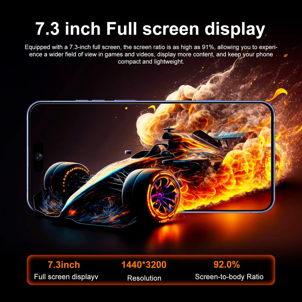I16 Plus 6.7 Inch Smartphone with 16GB RAM and 1TB storage, unlocked clone mobile phone, gallery view 9