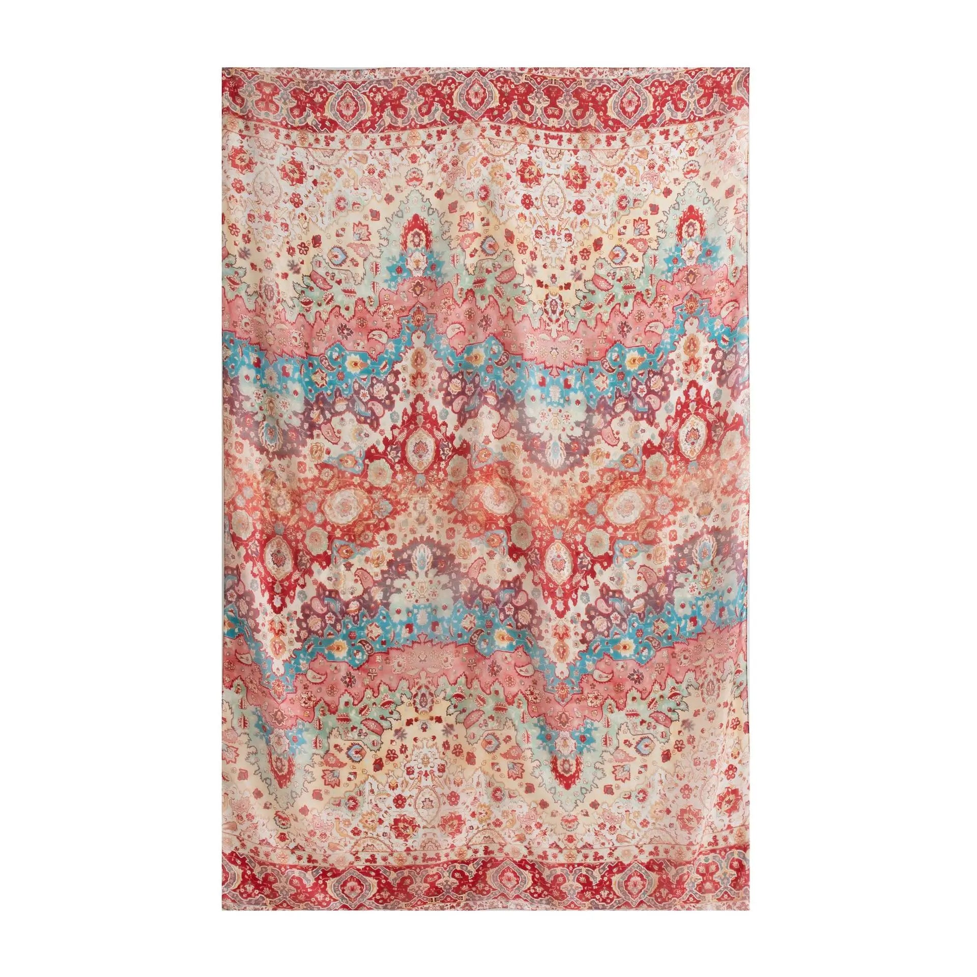Carefully Selected Hangzhou Silk Scarf Women Long Mulberry Silk Shawl Ink-wash Peony Print Vintage Style Premium Feel Spring