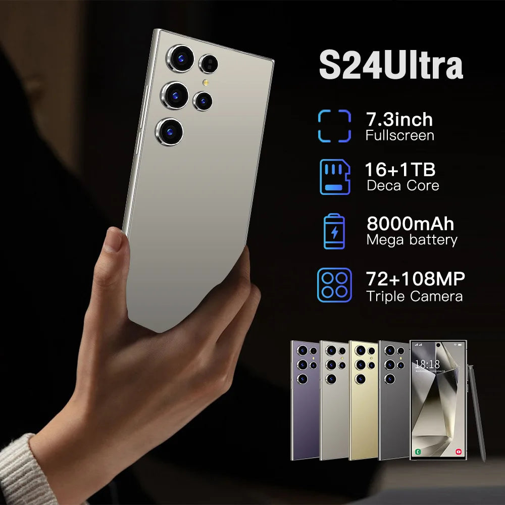 HIGH EQUIPMENT a FLASH SALE 5g Smart Phone with Best Camera Nfc 24 Ultra Android Smart Phone Pliable Android Smart Phones Tidesmit