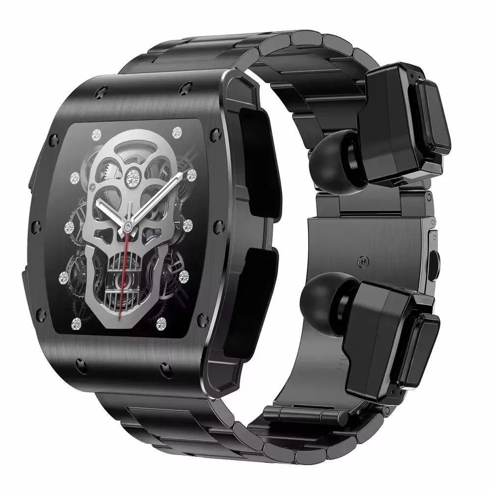 Jm09 2-in-1 TWS Smart Watch Wireless Earphones IP67 Waterproof Blood Oxygen Monitor Compass for Men's Sports Smartwatch Earbuds Tidesmit