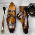 Hot-selling Handmade Formal Men's Shoes Customized Crocodile Leather Party Shoes for Men Monk Strap Luxury Dress Shoes Men