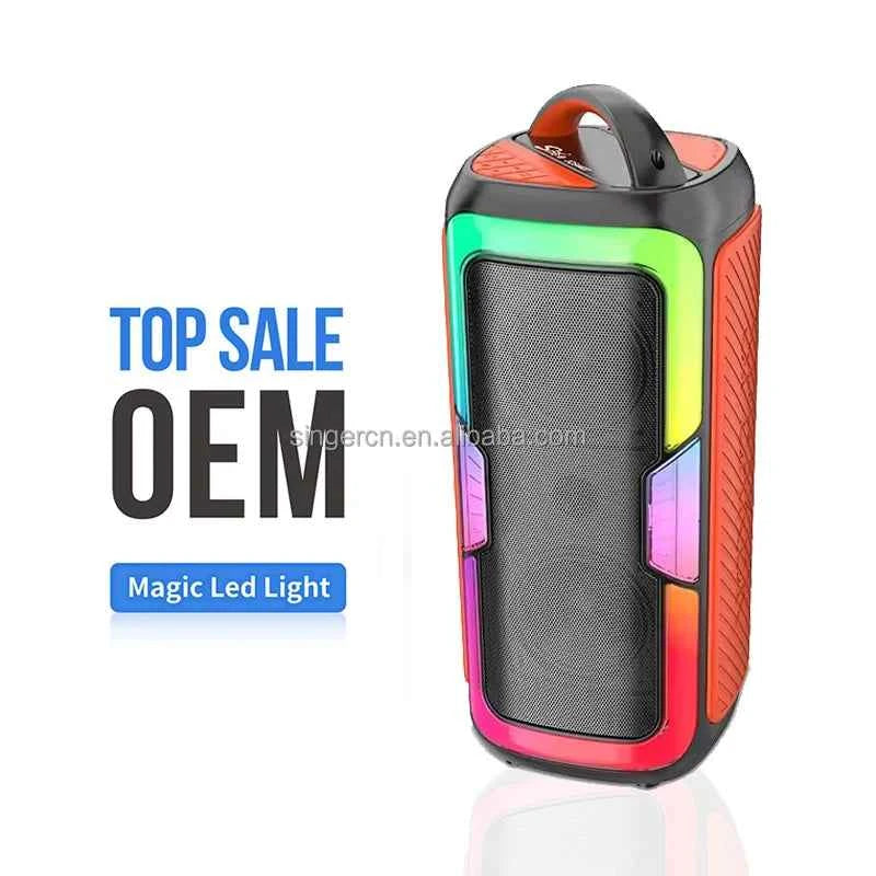 JQS4407 Portable Dual 4 Inches Battery Powered Rechargeable USB AUX Party Bt Speaker with Optical Input Led Speakers My Store