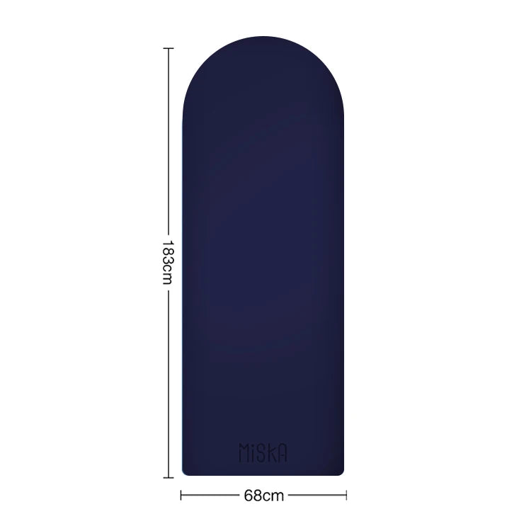 Customization Eco Rubber Pu Yoga Mat Home Yoga Gym Fitness Accessories Oval Yoga Mat Navy Blue 4.5mm Tidesmit