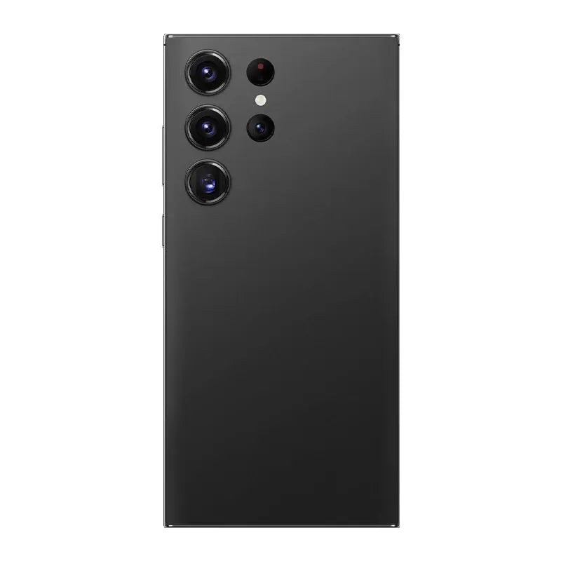 Black S24 Ultra 5G smartphone back view with quad rear camera array