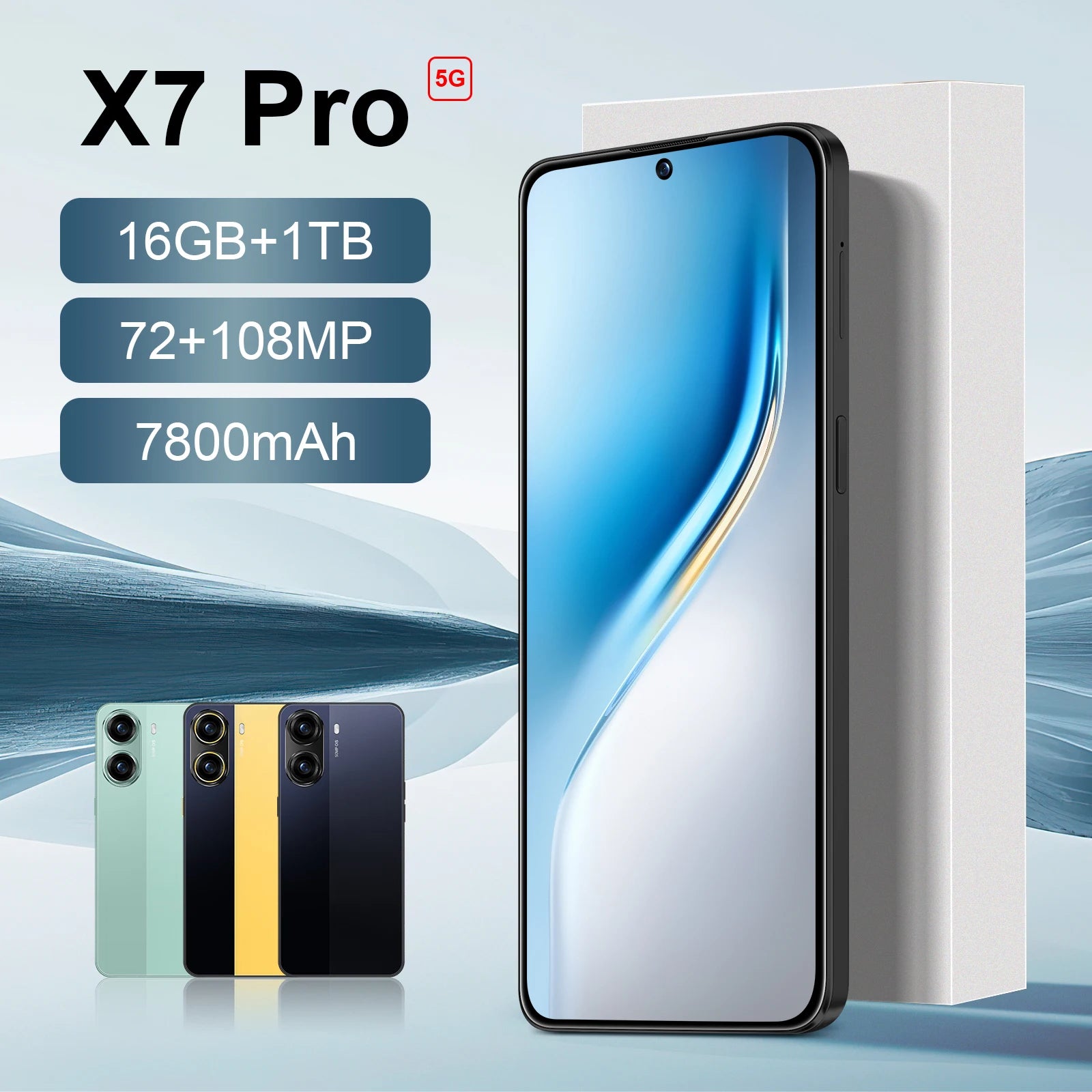 5G Smartphone 1TB 16GB RAM AMOLED Display - Dual SIM Value Phone Tidesmit