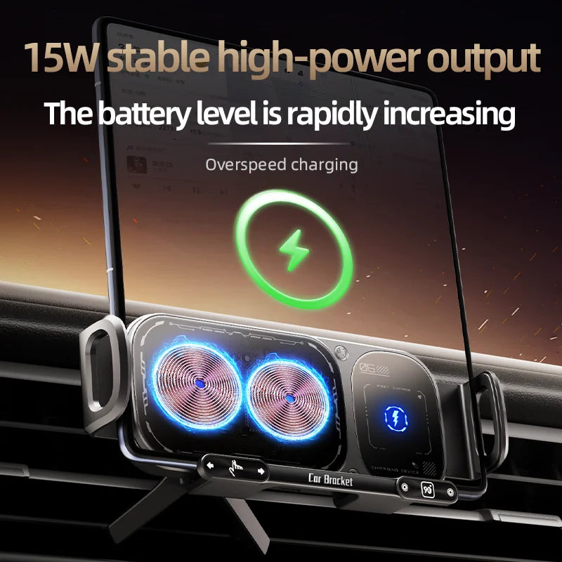 Power bank charger-Productos En Tendencia Electric Electric Wireless Charging Car Mobile Phone Holder Folding Screen Mobile Phone PowerBank Charger Tidesmit