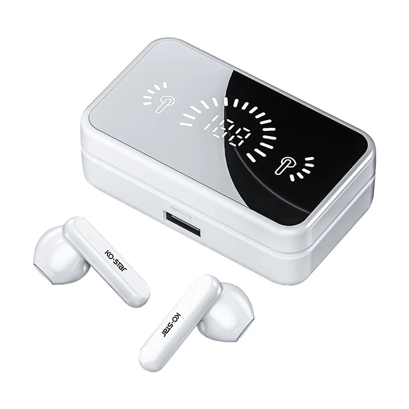 Earbuds bluetooth Wireless Long Battery Sports Earbuds Waterproof Heavy Bass Led Digital Display Gaming Earphones Tidesmit