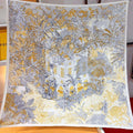Luxurious 90*90cm Square Jungle blessing Silk Scarf Gift Designer Brand Specially Designed Hand rolled for Elegant Individuals