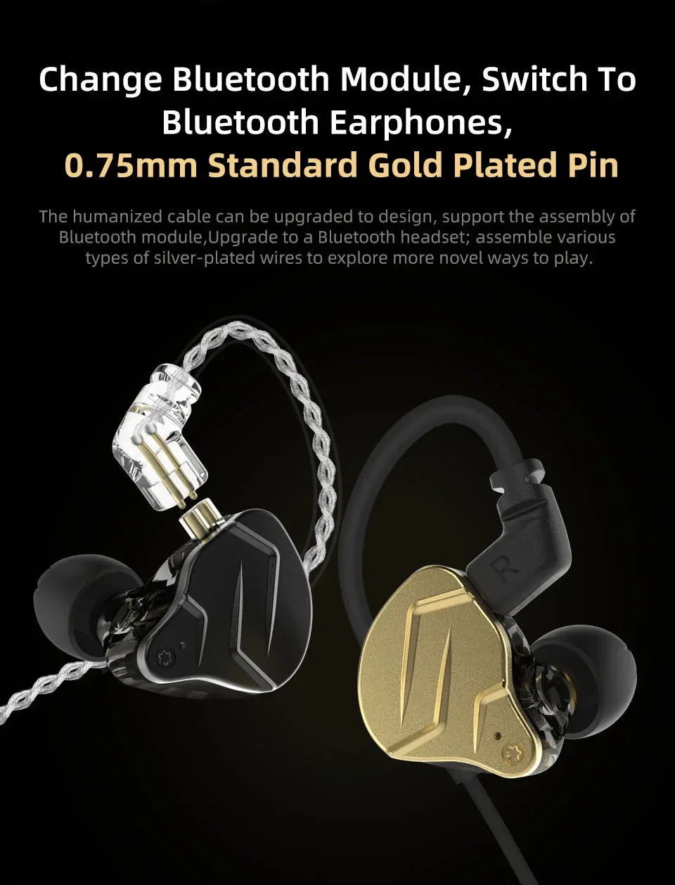 Wired In-Ear Monitors with Mic - Hybrid HiFi Bass Audio | Tidesmit Tidesmit