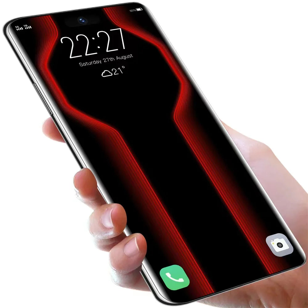 2022 Hot Selling Mate 40 Pro+ Mate 50 12GB+512GB 7.3 Inch Full Display Deca Core CPU Android 10.0 Mobile Cell Smart Phone 3G 4G Tidesmit