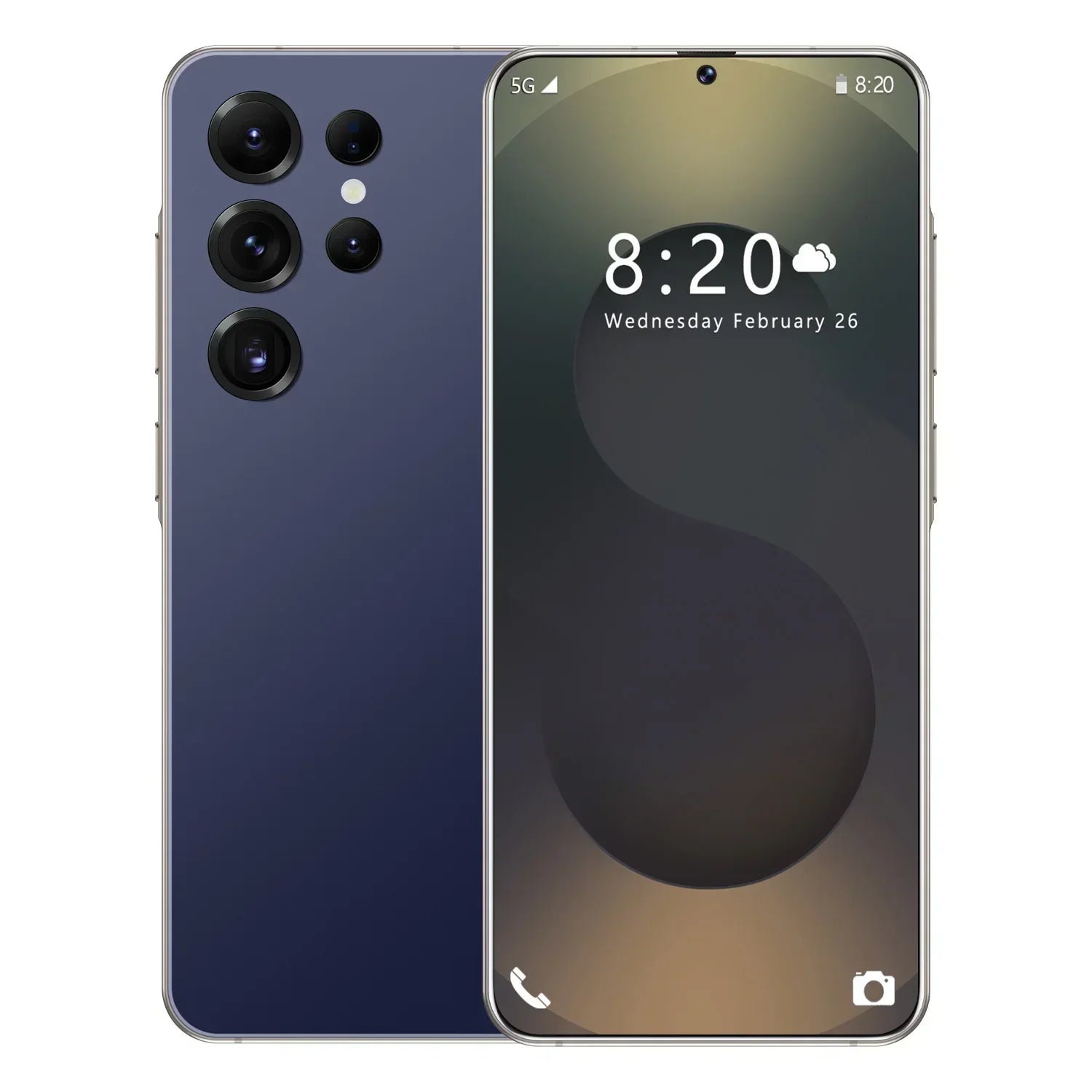Smart Phone 2025 Cellphone S25 Ultra 7inch Unlocked Dual Card 5G Phones Android 14.0 Mobile Phones Deep Blue 16g Tidesmit