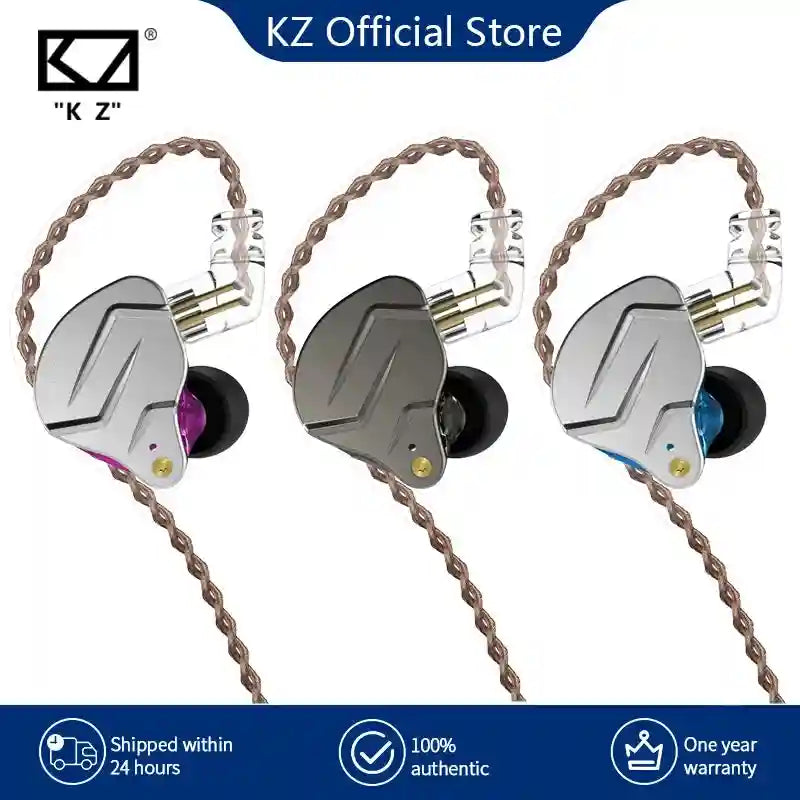 KZ ZSN Pro Hybrid In-Ear Monitors - Balanced Armature & Dynamic Driver Tidesmit
