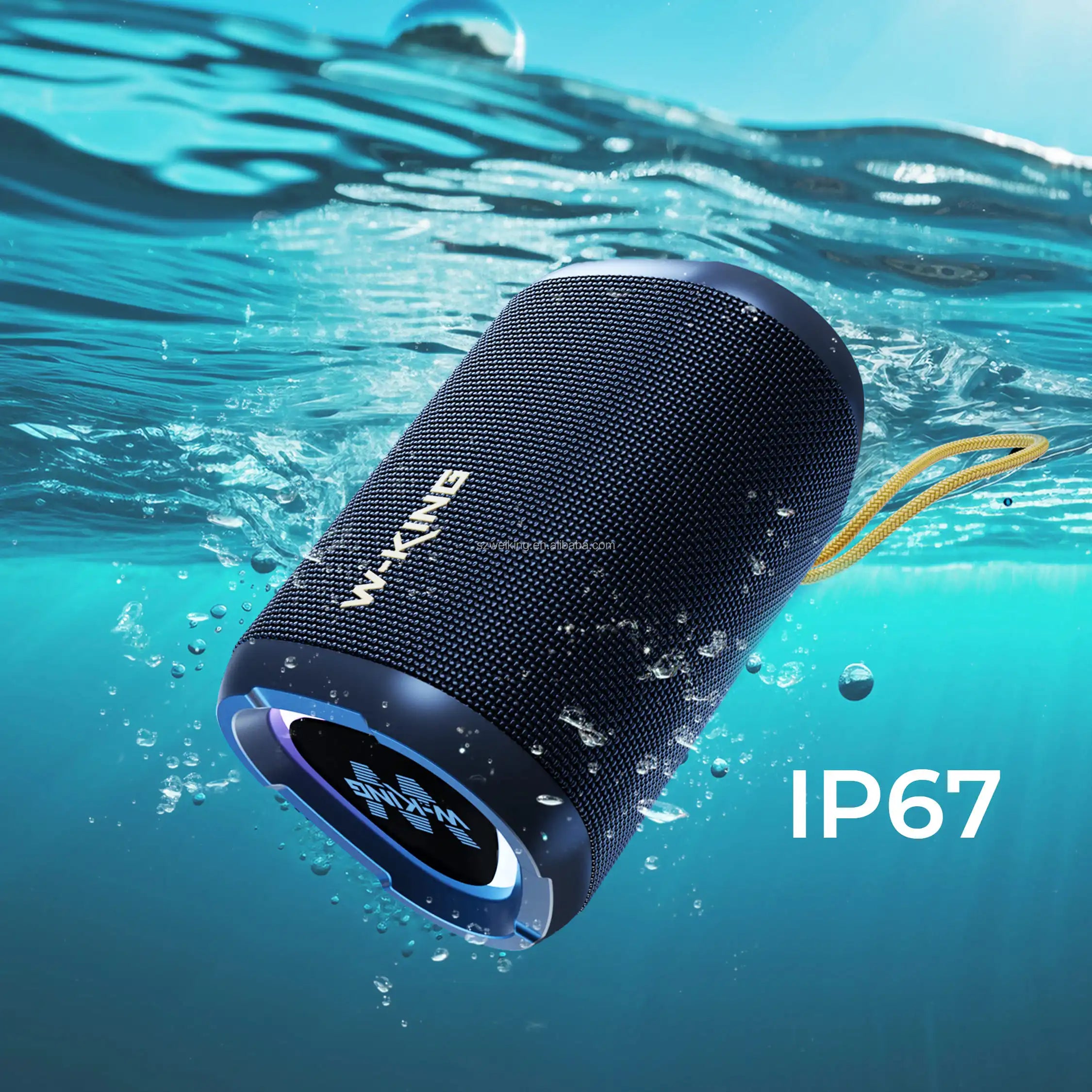 IPX6 Waterproof Outdoor Portable Bluetooth Speaker W-King D110 Audio Speaker with RGB TF AUX Wireless Camping Traveling Speaker My Store