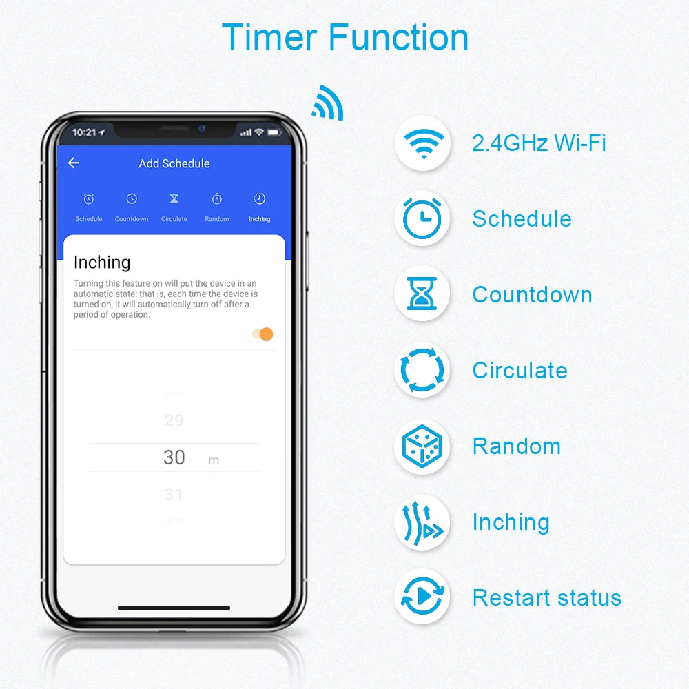 WiFi Boiler Switch 4400W App Timer for Smart Home Energy Management Tidesmit