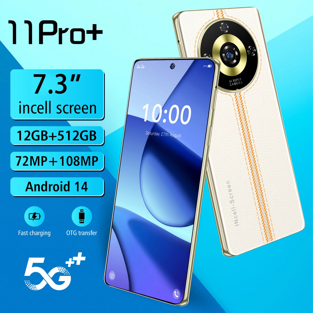 11Pro 5G Smartphone: 12GB RAM, 512GB Storage, AMOLED Display Tidesmit