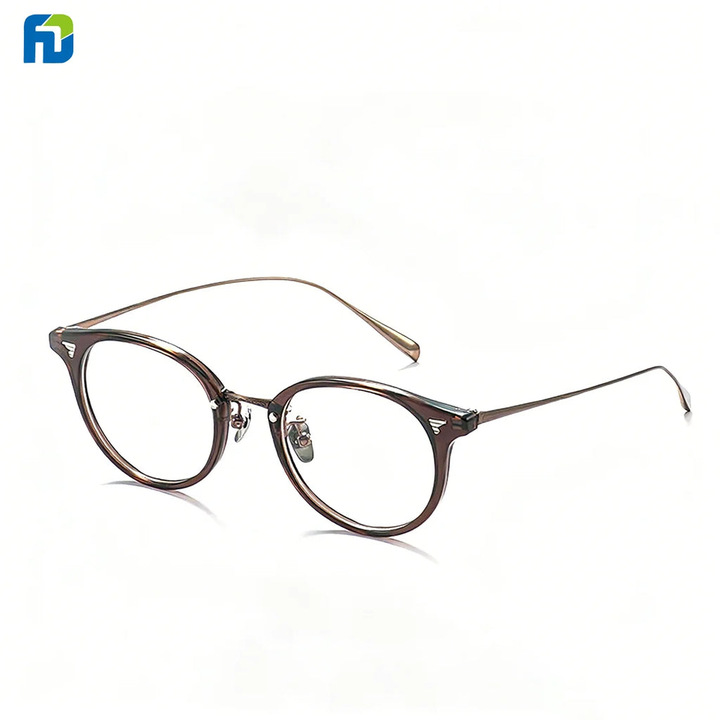 High Quality New Fashionable Vintage Luxury Brand Design Computer Print Anti Blue Light Prescription Unisex Glasses