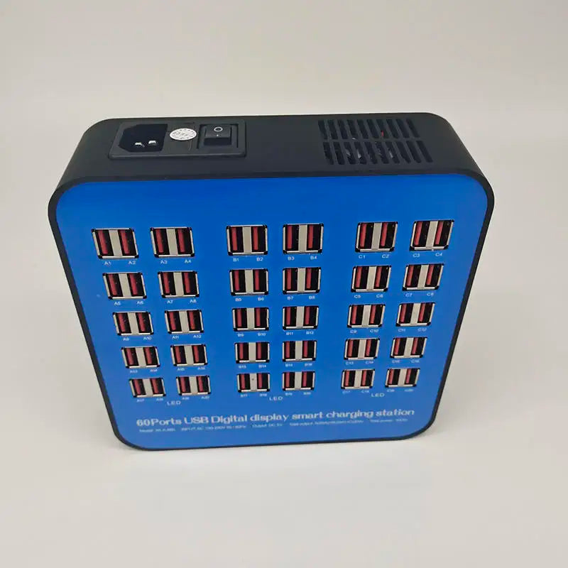 Best Seller 300w 60ports Usb Multiple Phone Charging Station Multi-function Multi-port Charger for Mobile and Watch Charger Tidesmit