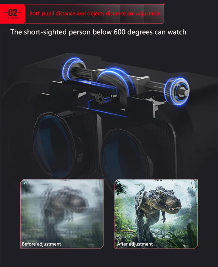 New Style VR Cardboard Virtual Reality Box Smart Videos 7 Inch Mobile Phone 3D VR Glasses VR Headset with Headphone Tidesmit