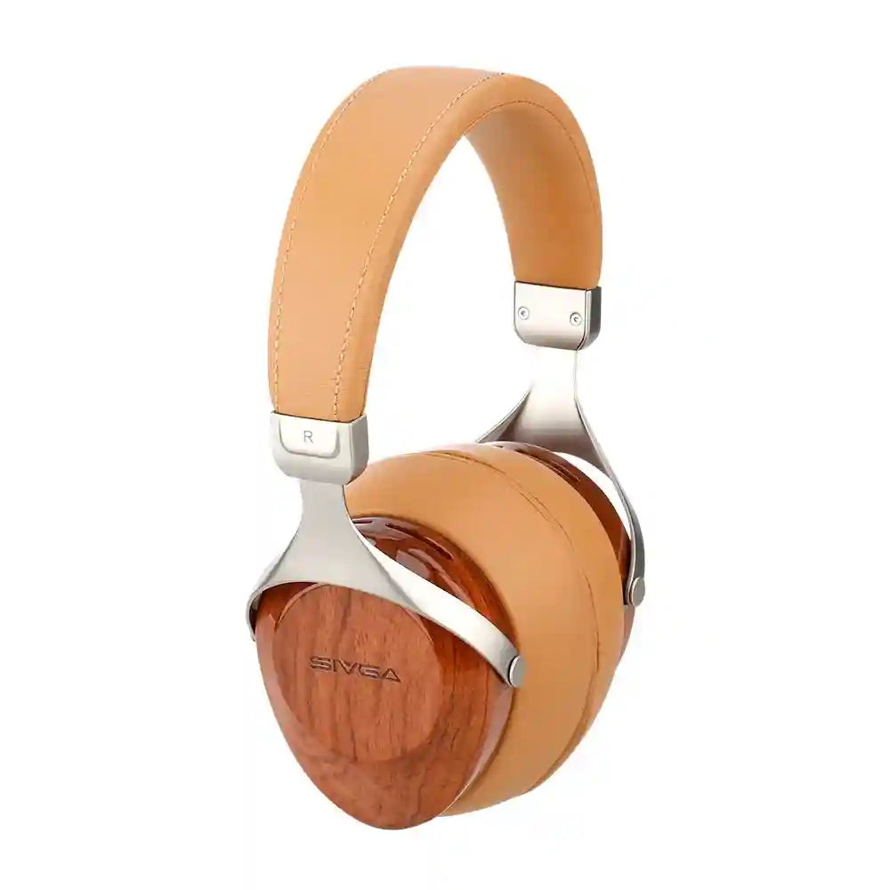 Closed Back Wood Headphones - High Fidelity 50mm Studio Monitor Brown wires randomly China Mainland Tidesmit