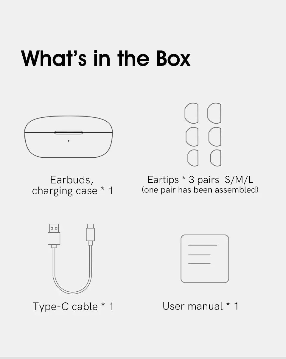 Tidesmit Wireless Earbuds Bluetooth 5.3 TWS Headphones 26H Playtime Tidesmit
