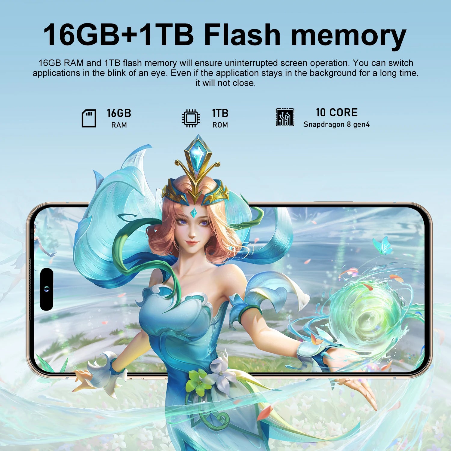 5G Smartphone 7.3-Inch AMOLED 16GB RAM 1TB – Tidesmit Unlocked Phone Tidesmit