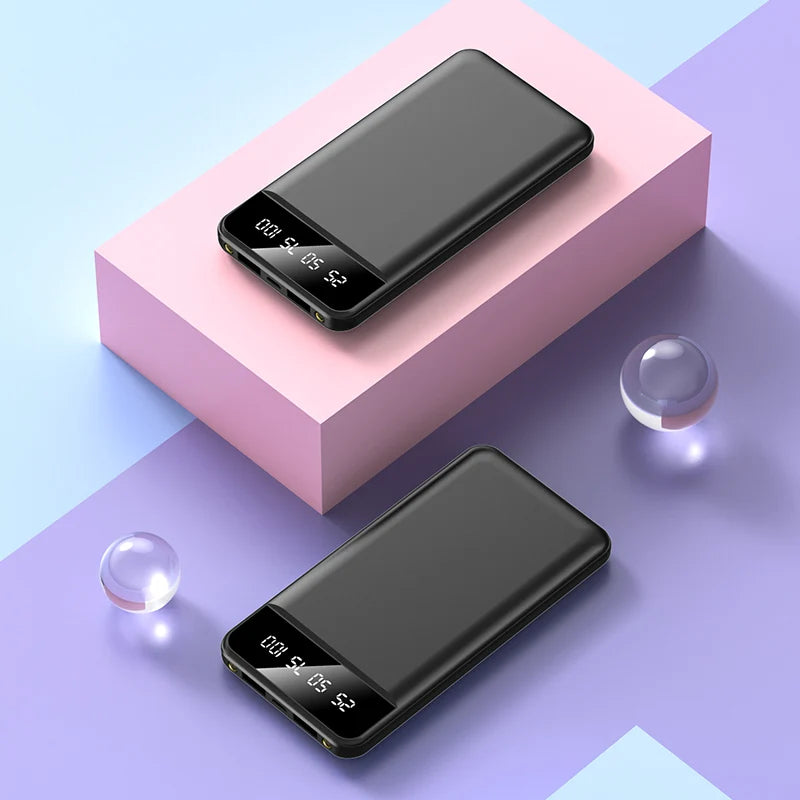 Power bank charger-2023 New Gadget Usb Power Bank Fast Charging 10000 Mah 20000mah Charging Led Display Flashlight Mobile Powerbank Tidesmit