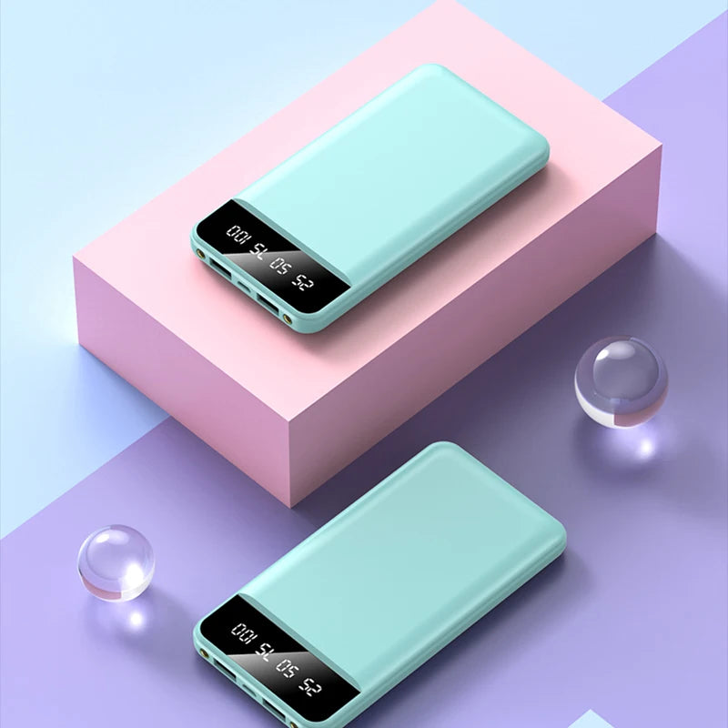 Power bank charger-2023 New Gadget Usb Power Bank Fast Charging 10000 Mah 20000mah Charging Led Display Flashlight Mobile Powerbank Tidesmit