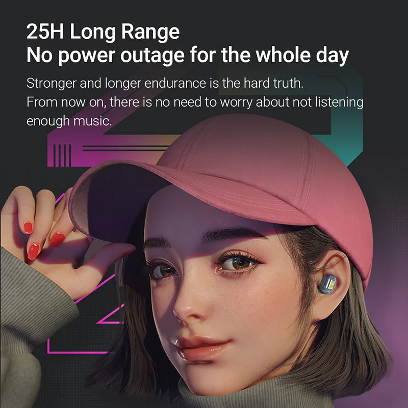 Mini True Wireless Earbuds with Noise Cancelling BT 5.3 HIFI In-Ear Cute Earphones with LED Battery Indicator for Games Sports Tidesmit