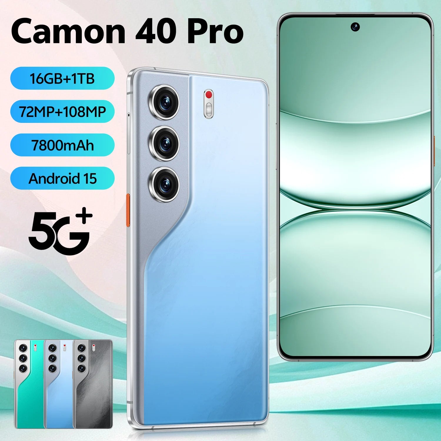 Camon 40 Pro 5G Smartphone 1TB 16GB RAM - High Performance Value Tidesmit